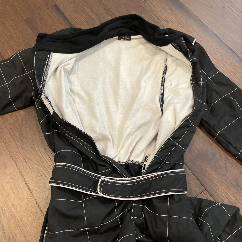 K1 Racegear Drivers Racing Suit Black Nomex SFI 3.2A/5 Size S 48 Go Kart Driving